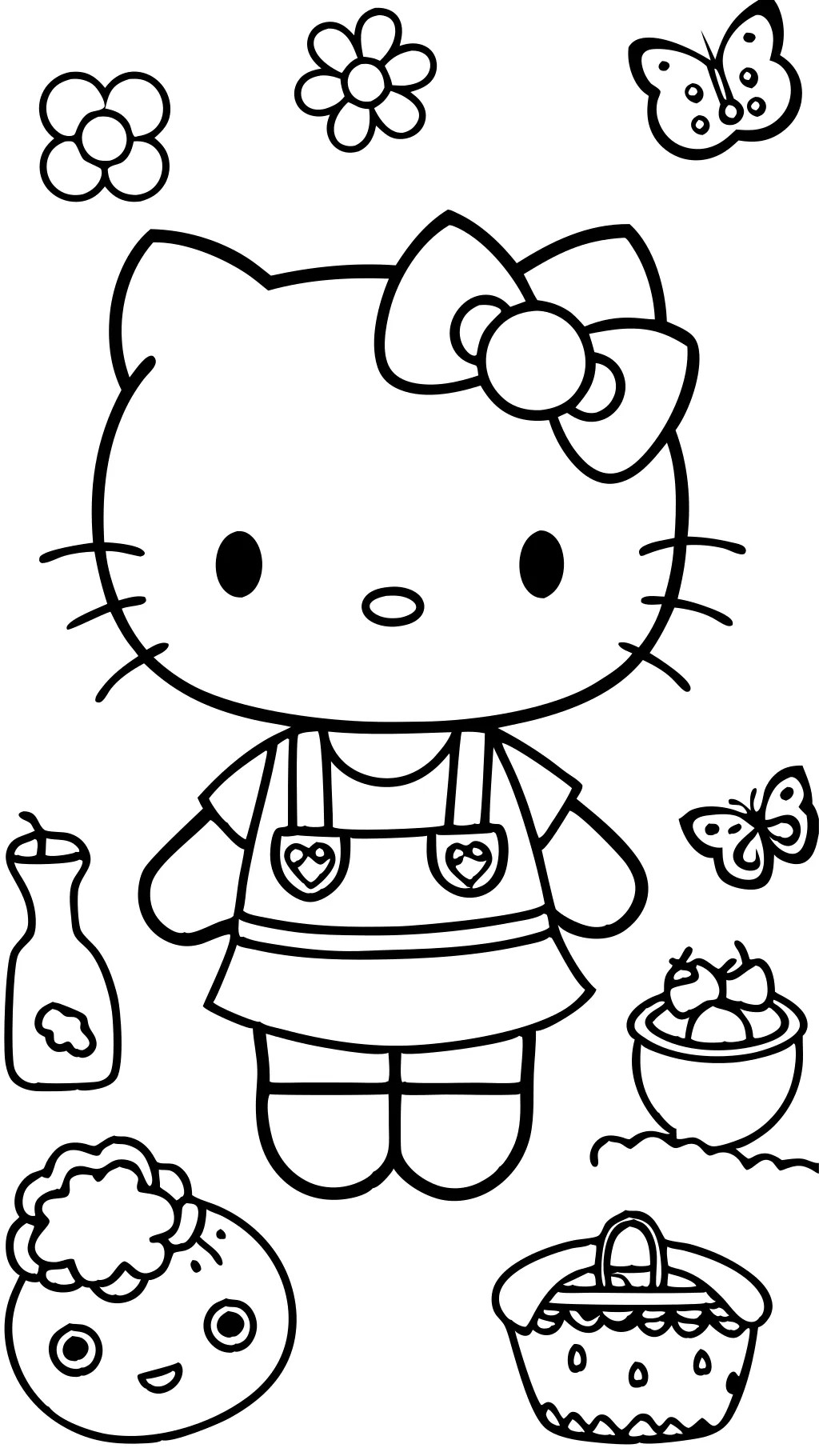 coloring pages hello kitty